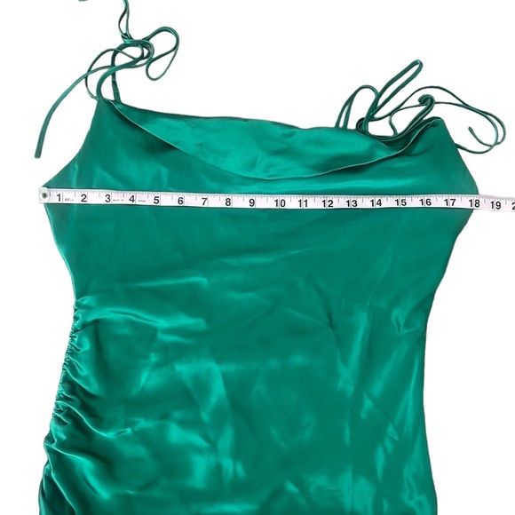 Cinq a Sept Tallulah Jade Green Silk Mini Dress Size 6 Reg. $395 - Picture 9 of 12